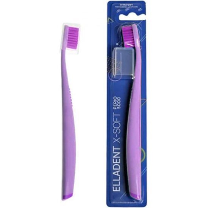 Periuta de dinti ELLADENT X-Soft Perio 5000, 5000 fire, ergonomic, mov