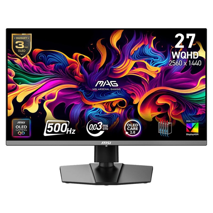 Msi 27" MAG 272QP QD-OLED X50 OLED, 297845, Monitor