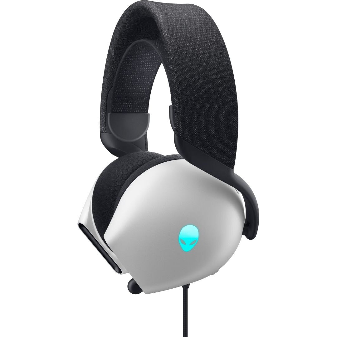 Căști de gaming Dell AW520H Alienware cu fir albe, 227312, Microfon/Căști