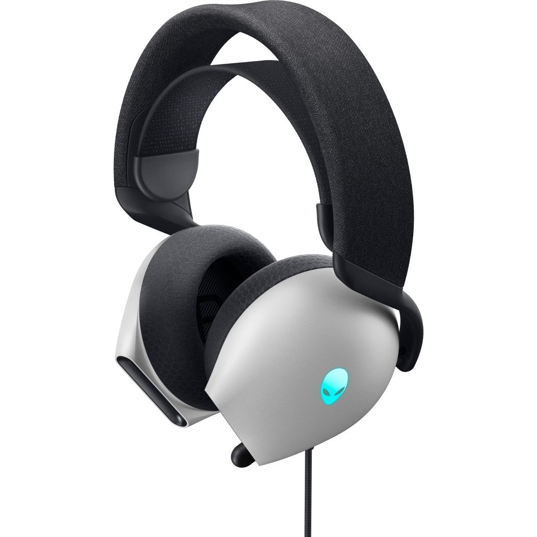 Căști de gaming Dell AW520H Alienware cu fir albe, 227312, Microfon/Căști