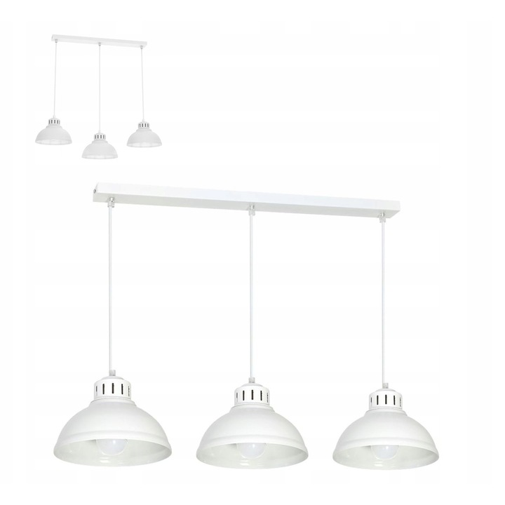 Пендел Luminex, бял, метал, 75 см ширина, 3 фасунги E27