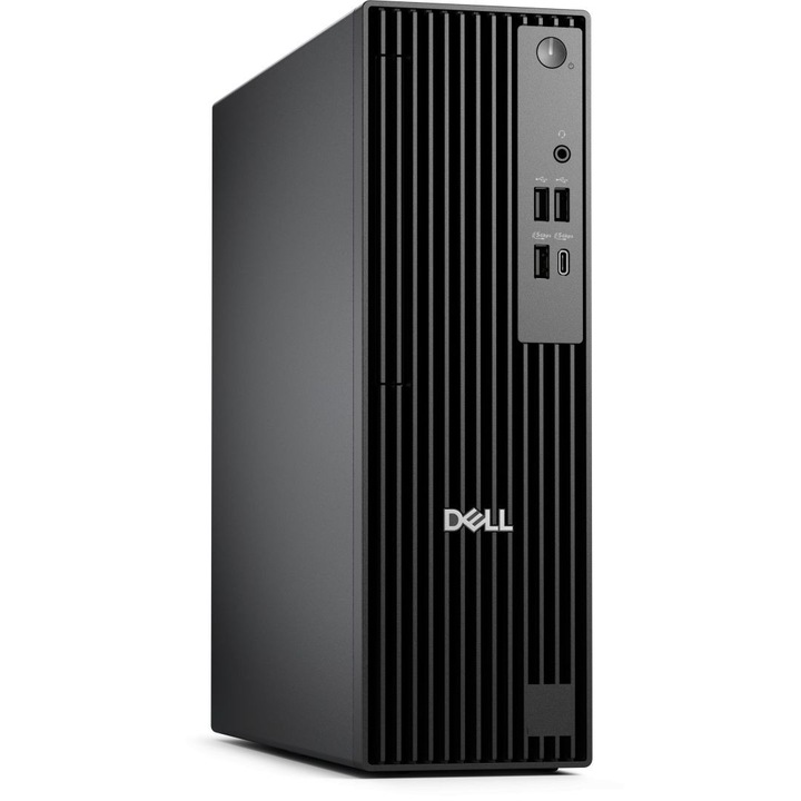 Desktop PC Dell Pro Slim QCS1250, Intel Core i7, 16GB, SSD 512GB, 303x293x95mm, Negru