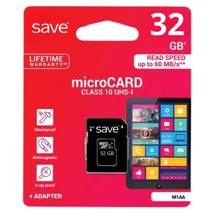 Card Memorie Micro SDXC 32GB Clasa 10 UHS-I Viteza 100MB/s
