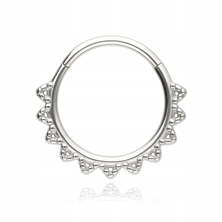 Cerc clicker, Crazy Needles, argintiu, otel chirurgical 316L, 1.2x8mm
