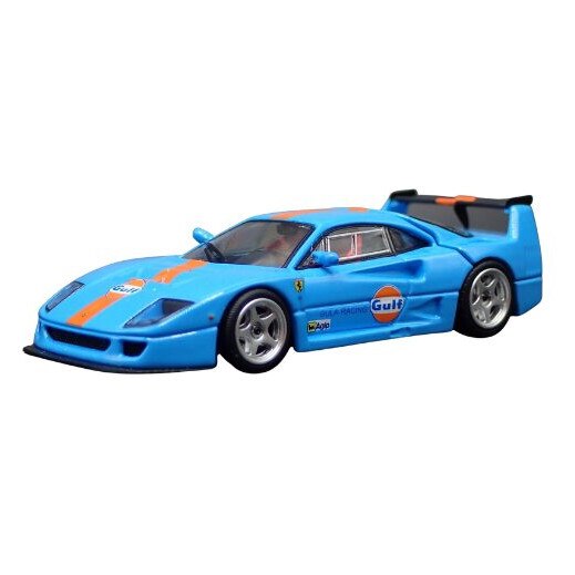 Macheta auto Ferrari F40, 1:64, metal, albastru, set exclusiv
