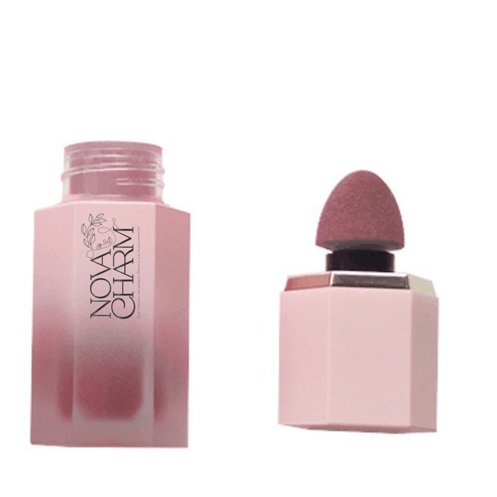 Fard de Obraz Lichid NovaCharm, NovaCharm Apricot Glow, Liquid Blush, Aplicator Sponge, Finish Matte, 6 g