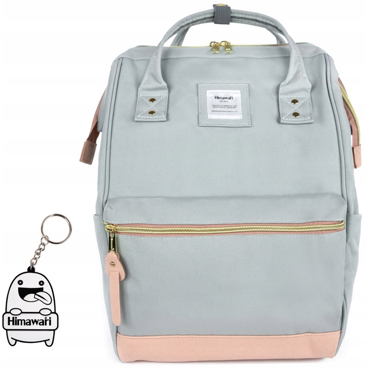 Rucsac Himawari Shammy M, albastru deschis, poliester hidrofob, compartiment laptop, 28x15x40cm