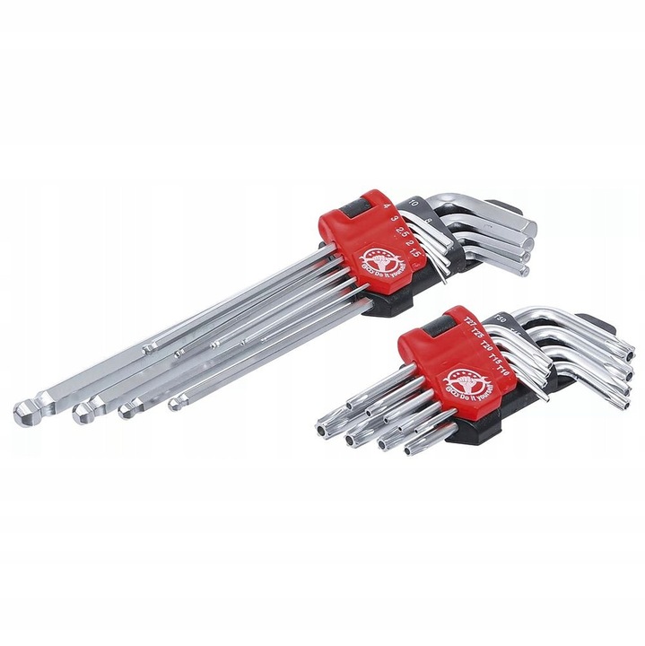 Set 18 Chei Imbus Torx T10-T50 si Sferice 1.5-10mm BGS
