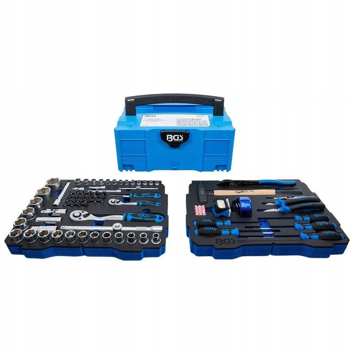 Set Chei Tubulare, Ciocane, Clesti si Surubelnite BGS Systainer 77 Piese
