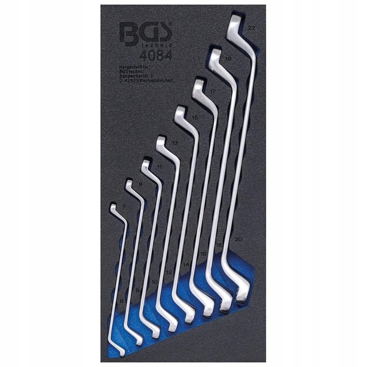 Set chei tubulare duble BGS 8 buc. 6x7-20x22mm, insert sertar 1/3
