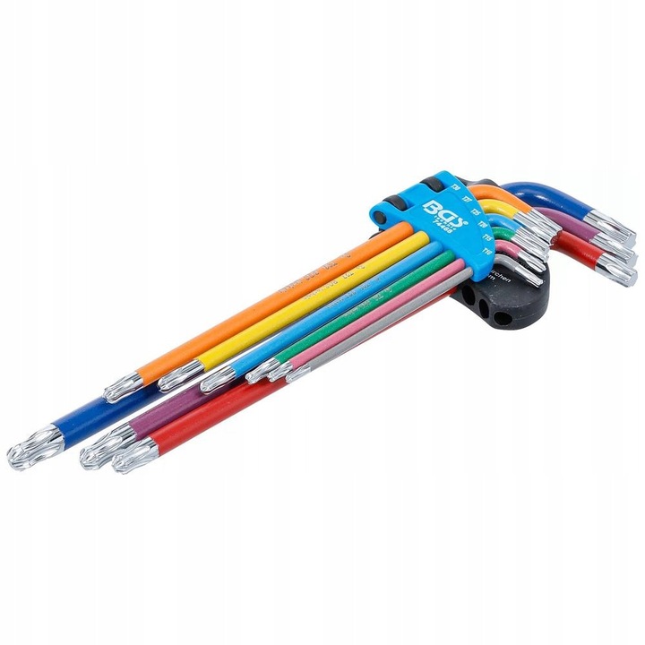 Set 9 Chei Torx Lungi cu Cap Sferic T10-T50 BGS