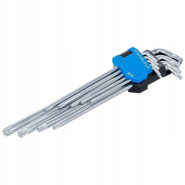 Set Chei Torx Lungi T10-T50, 9 Bucati, BGS, cu Maner T