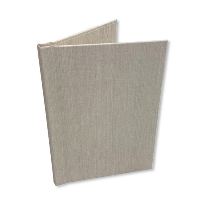 Copertă cu clemă, Peleman, A5 Portrait, textil, bej