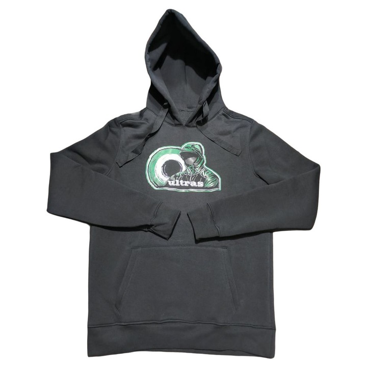 Hanorac ultras, bumbac, negru, XL