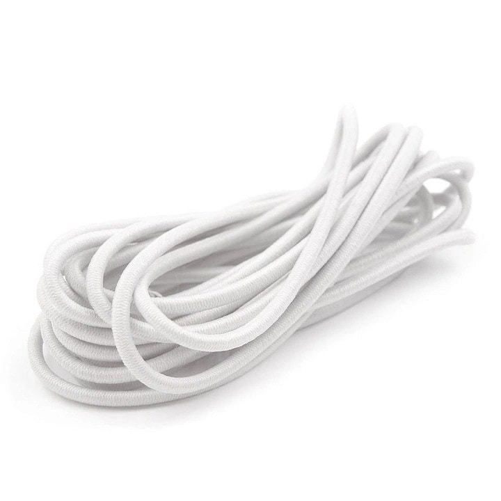 Elastic alb rotund, 4mm, 10metri liniari