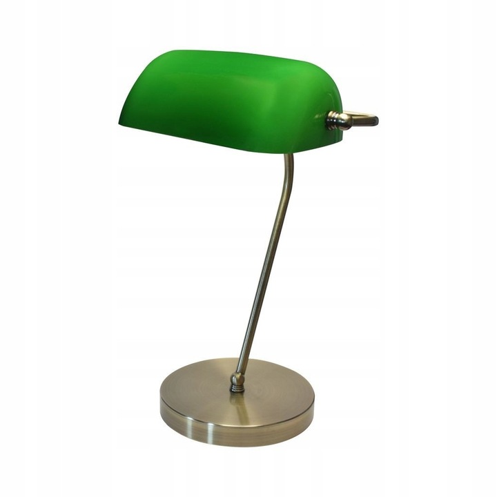 Lampa de Birou Nilsen Stil Bancar Alama, Abajur Verde, E27, 41cm