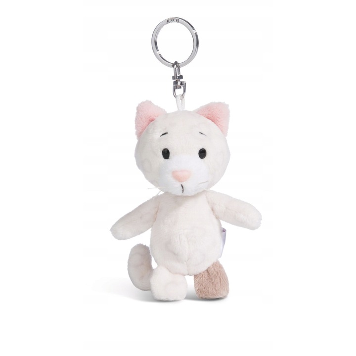 Breloc NICI Pisica Love, 10cm, moale, reciclat