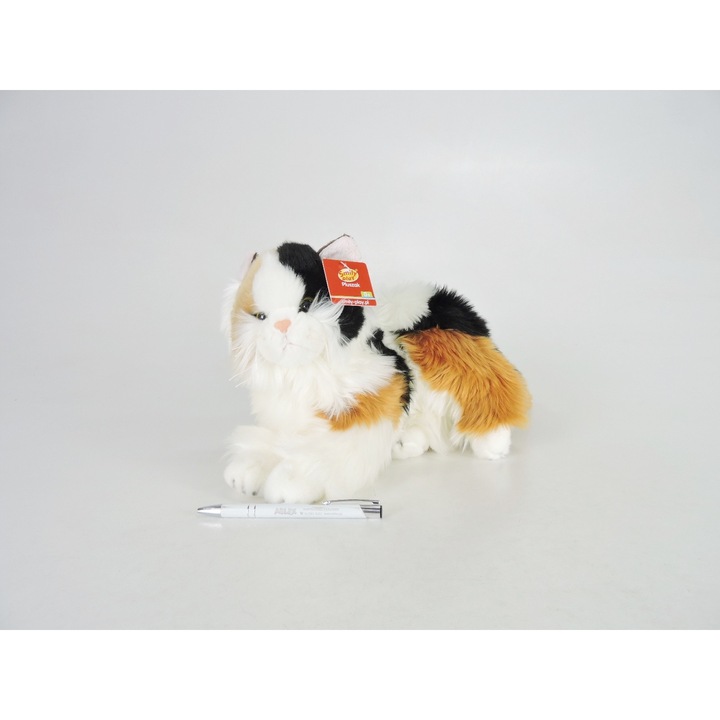 Jucarie de plus, SmilyPlay, pisica Calico, 20 cm, material de calitate, sigura pentru copii