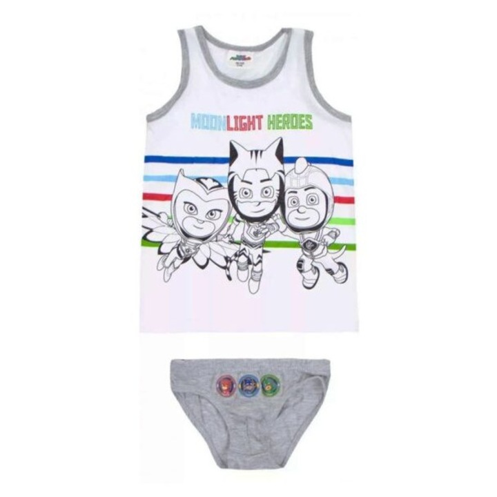 PJ Mask póló és bugyi szett, fiúknak, szürke, 5-6 év