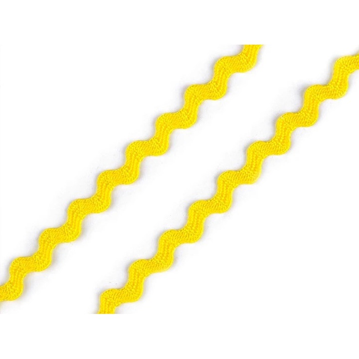 Banda zig-zag, galbenă, 2cm x 10m