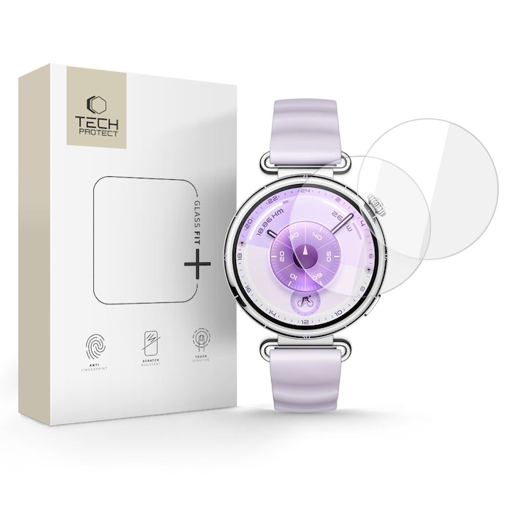 Защитно фолио от закалено стъкло Tech-Protect Glass Fit Plus, съвместимо с Huawei Watch GT 6, 41 мм, прозрачно