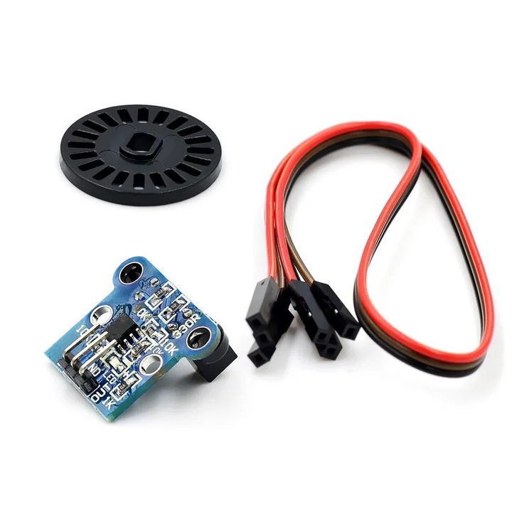 Set Modul senzor de viteza HC-020K, pentru Arduino, diametru interior 4mm, 24mm, rezolutie 0, 01mm