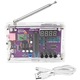 ORBER Kit de asamblare radio, proiect microcontroler DIY, componente de lipit, radio portabil, 87-108 MHz, mod de alimentare duala, mufa de 3, 5 mm, potrivit pentru studenti si incepatori, constructie din acril, 107 × 70 × 23 mm