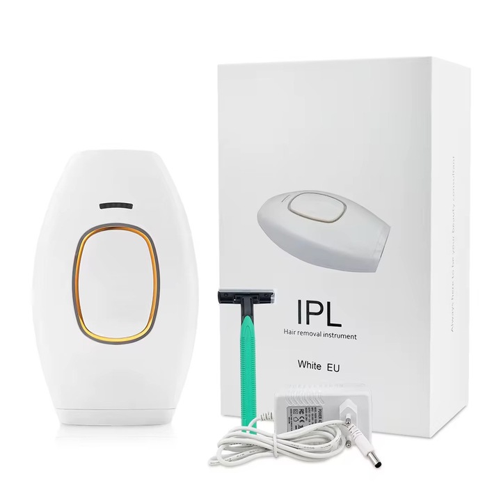 Aparat IPL pentru Epilare Definitiva 7LIFE, 5 trepte de intensitate, alb, kit complet