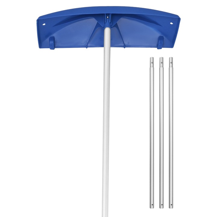 Grebla de zapada pentru acoperis, lama din plastic 60 cm, maner telescopic, argintiu/albastru, 1, 18-5, 55 m