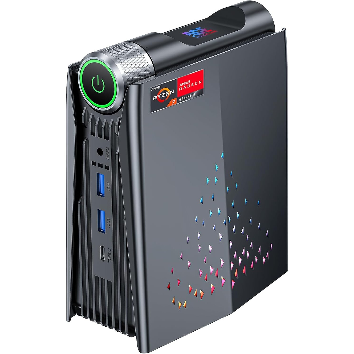 Mini PC Gaming ACEMAGIC, AMD Ryzen 7 8745HS, pana la 4.9 GHz, AMD