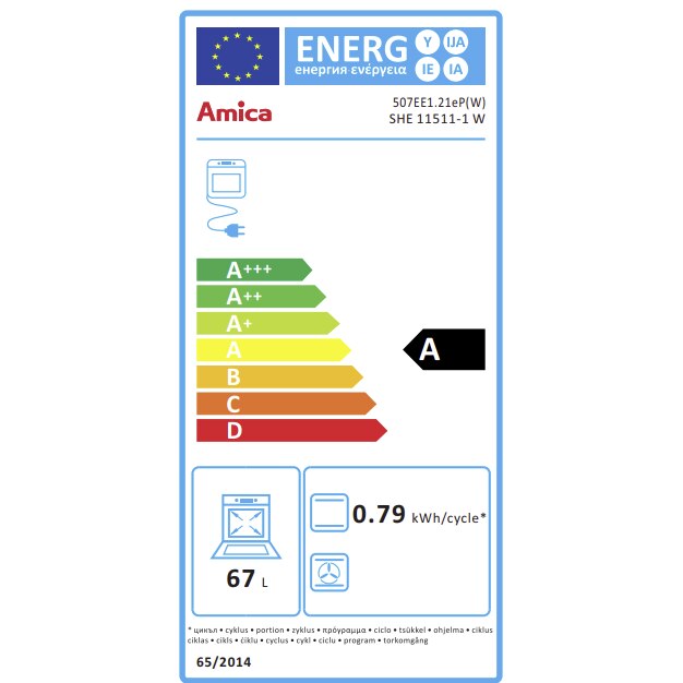 Aragaz cu plita Amica, 4 zone de gatit, curatare Steam Clean, alb, 50 cm