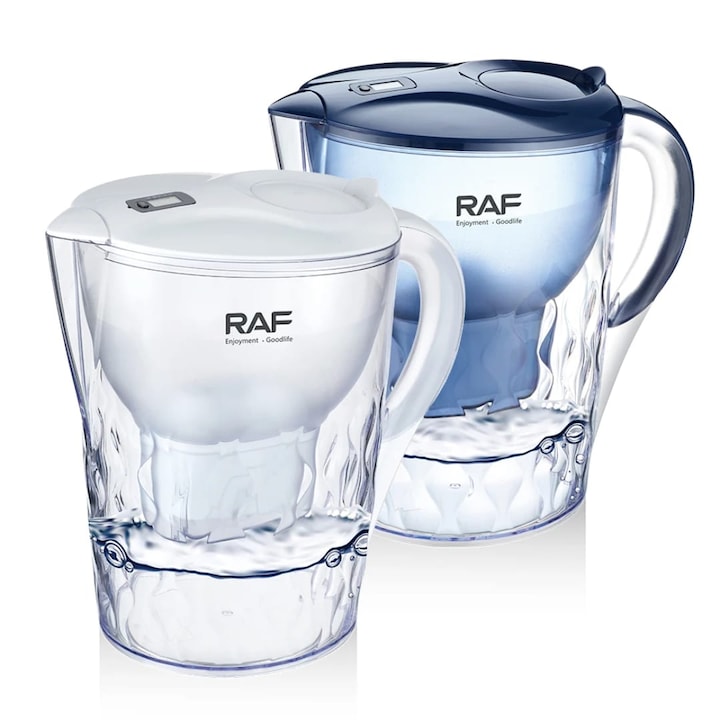 Кана за филтриране RAF, 3.5л, бяло-прозрачна, с 3 филтъра