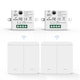 Set comutator wireless AjieQaQ, 2 transmitatoare + 2 receptoare, RF 433 MHz, 10A, dimensiuni 47x42x23mm, pentru controlul luminilor