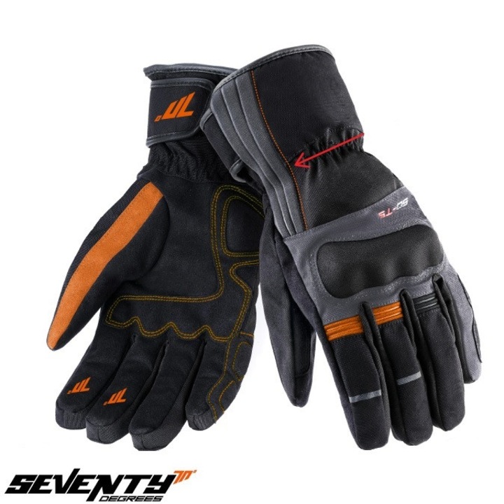Manusi iarna Wintertex Touring Seventy SD-T5, barbati, negru/gri/portocaliu, S-7