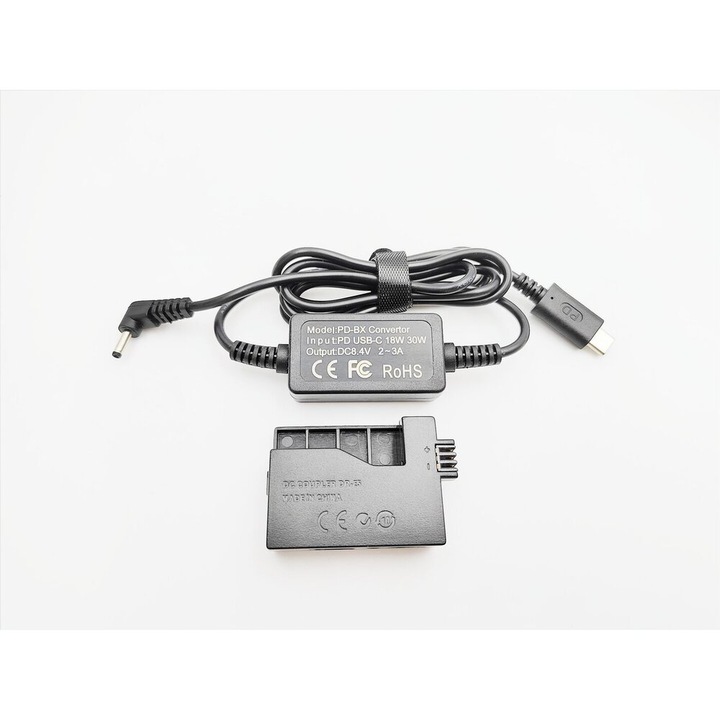 Alimentator Tip Baterie LP-E5 Canon DR-E5 Dummy Battery DC COUPLER TYPE-C PD