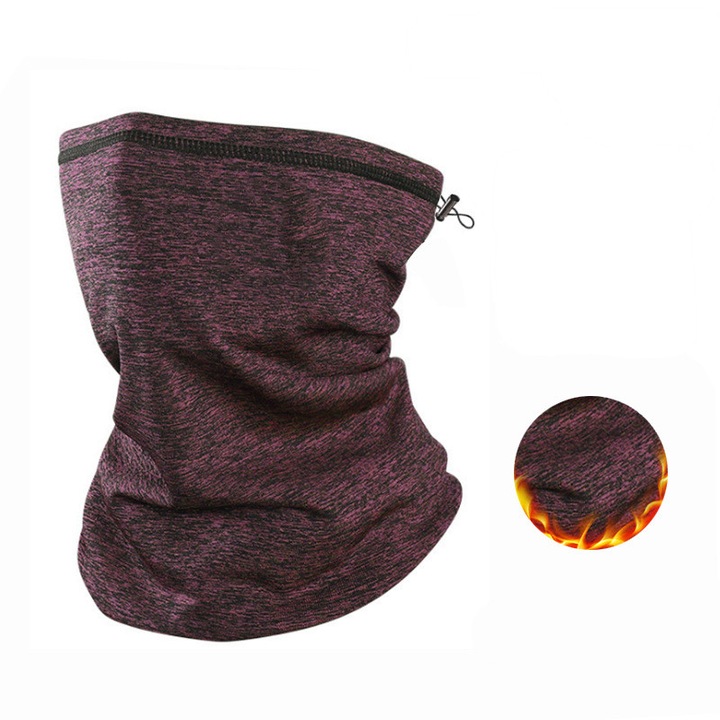 Cagula pentru ciclism, fular termic, Rosu inchis