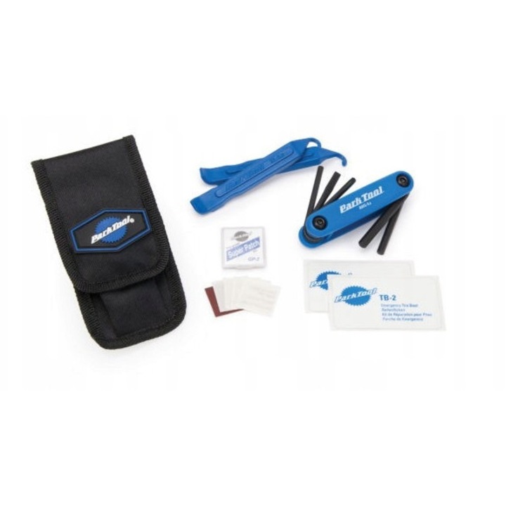 Park Tool WTK-2 Szerszámkészlet, Tok, TL-1.2 Kerékabroncs-leszedők, AWS-9.2 Villáskulcsok, Többszínű