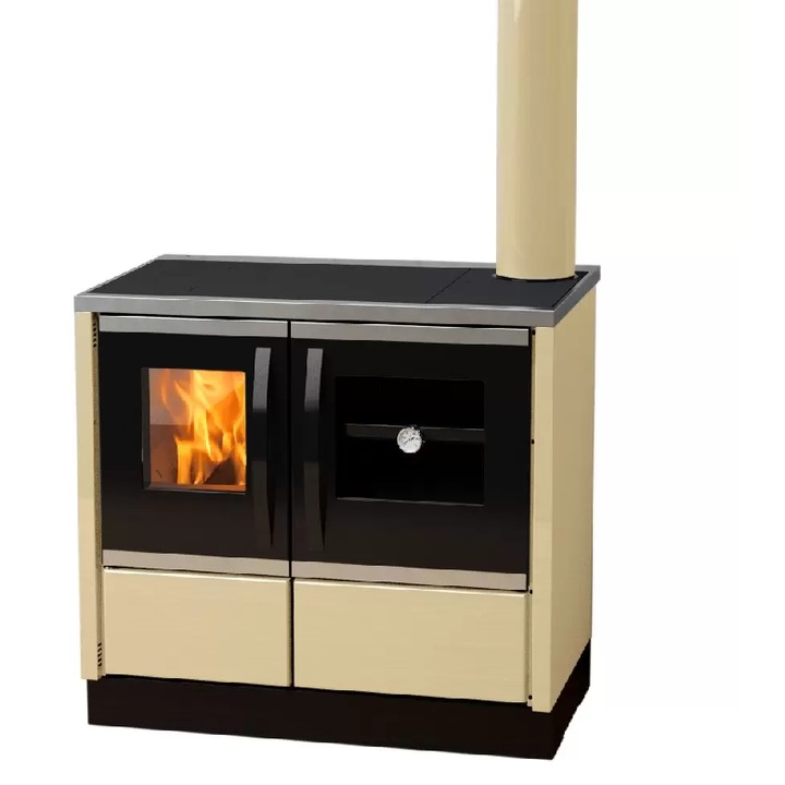 Soba Centrala Termica ROXY, ev.dreapta, 16.3kW, 164 kg, crem, Incalzeste 110 m²