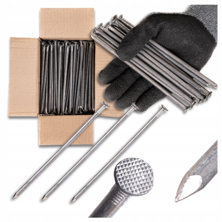 Cuie De Constructie, ZPH JAN, Fier, Executie De Inalta Calitate, Diametru: 6 Mm, Material Din Sarma De Otel, Finisaj: Tija Neteda, Negru