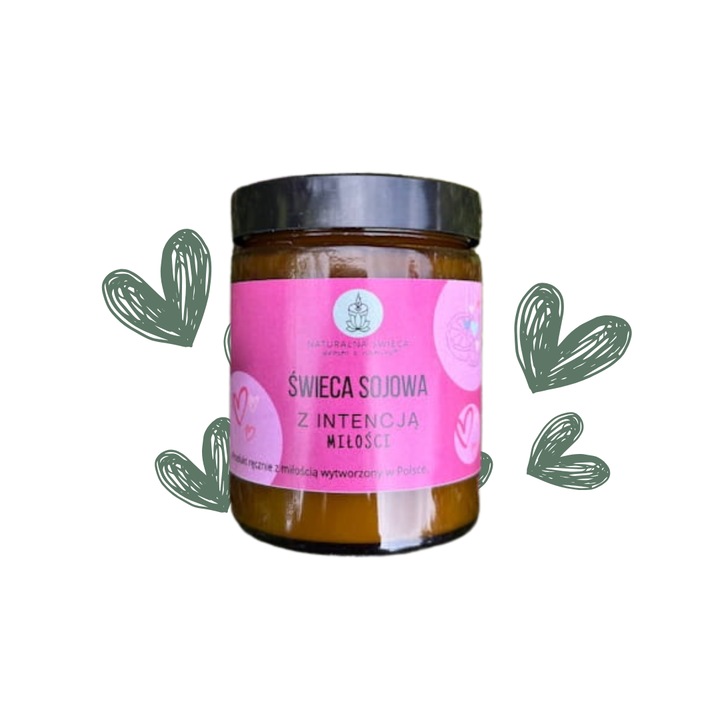 Lumanare soioasa, Intentia Iubirii, 180 ml, fructe de padure, knot din lemn