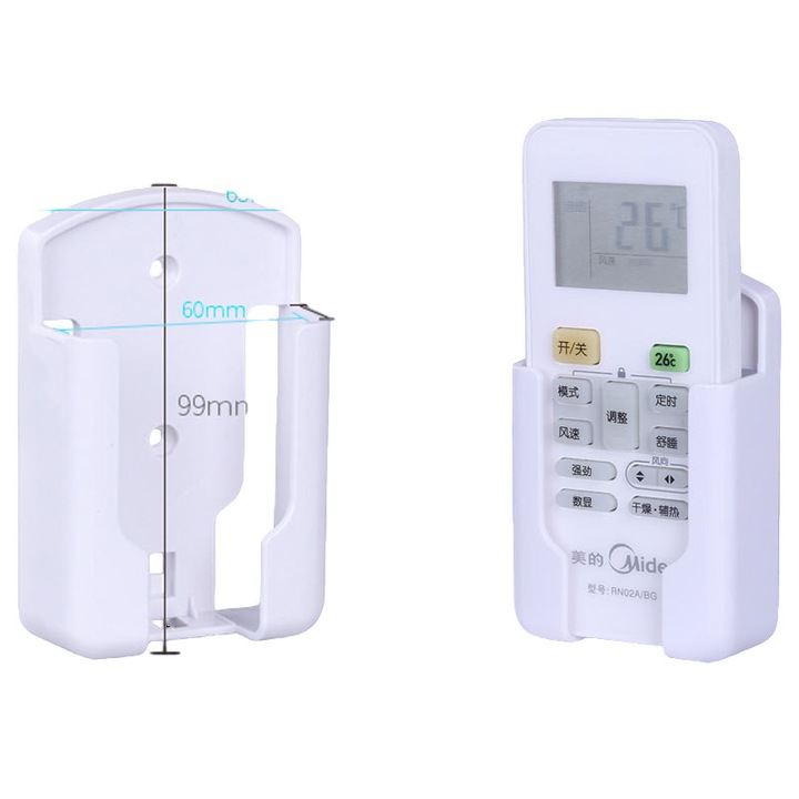 Távirányító tartó, VDSTAR, falra szerelhető, fehér