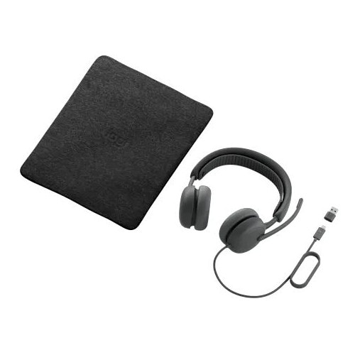 Casti cu fir Logitech Zone Wired 2, microfon, USB-C, grafit, 1,9m
