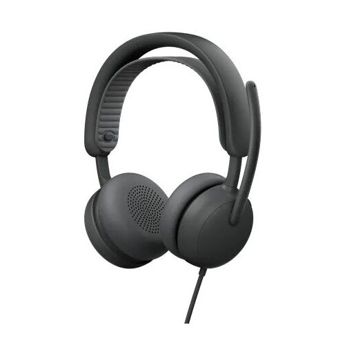 Casti cu fir Logitech Zone Wired 2, microfon, USB-C, grafit, 1,9m