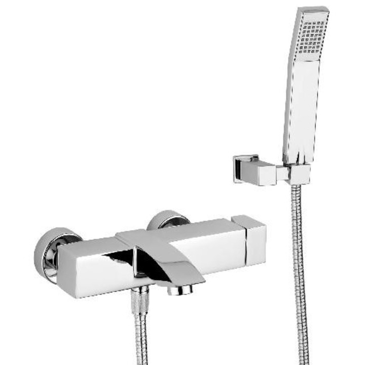 Paffoni Vanova szaniter csaptelep, króm, flexibilis tömlővel, kézizuhannyal, tartóval, 149x261mm