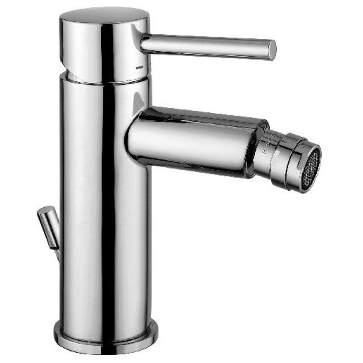 Baterie bidet Paffoni, crom, 120mm, 157mm, set 2 furtunuri 45cm