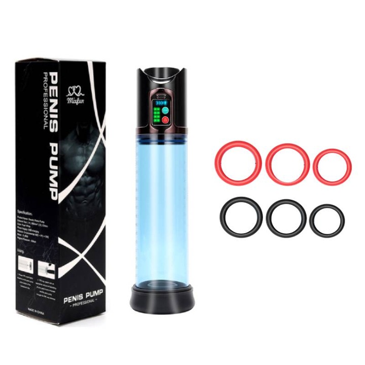 Чаша за тренировка на пениса, отрицателно налягане, с 6 заключващи пръстена