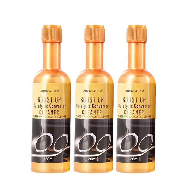 Aditiv auto pentru curatarea convertorului catalitic, 120 ml, set de 3 bucati, pentru benzina si motorina