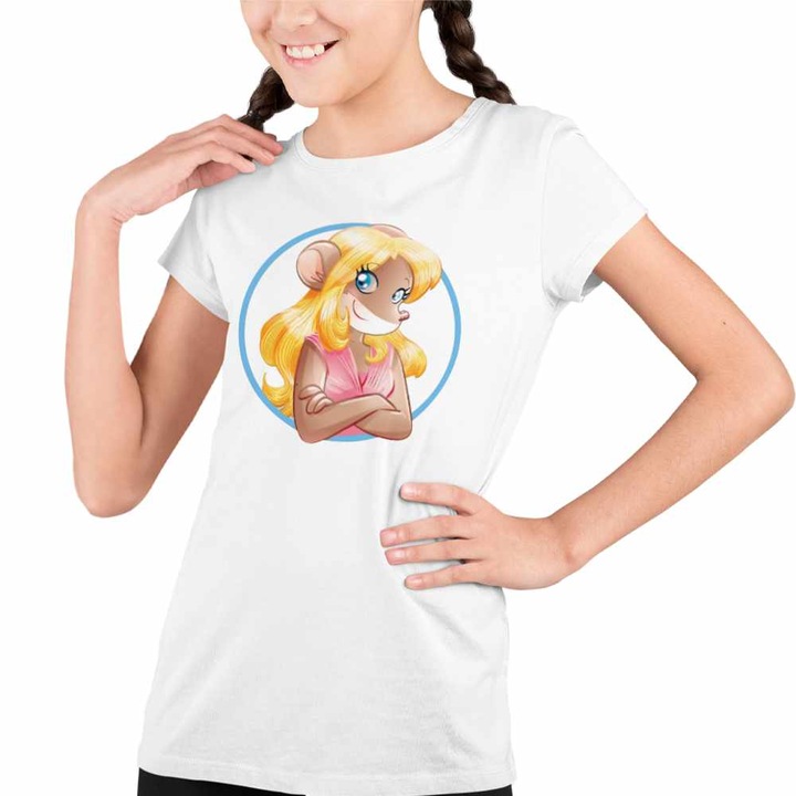 Tricou Copii Fete Colette Geronimo Stilton, Fehér