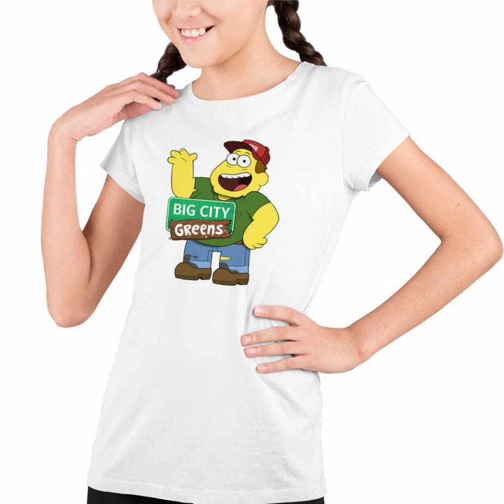Tricou Copii Fete Familia Green la Oras Bill, Fehér