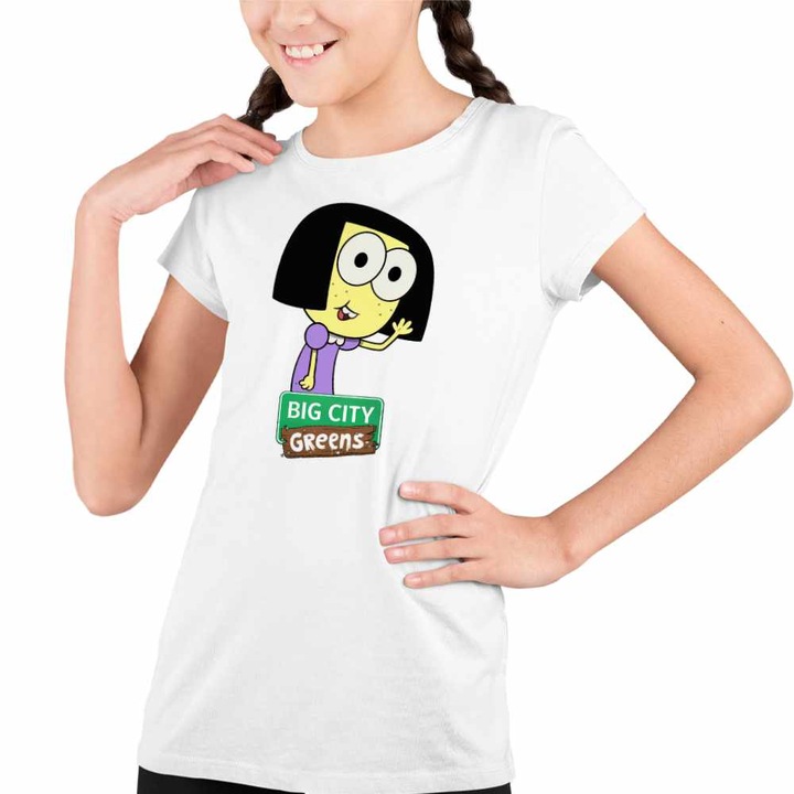 Tricou Copii Fete Tilly Familia Green la Oras, Fehér